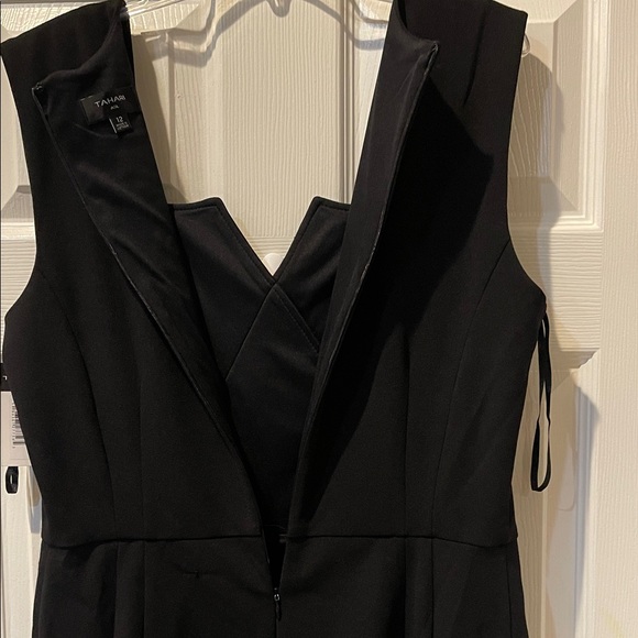 Tahari ASL Black Mini Dress with Silver Buttons - Picture 12 of 14